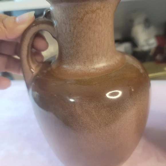 Brown Ceramic Pitcher Set Frankoma Vintage